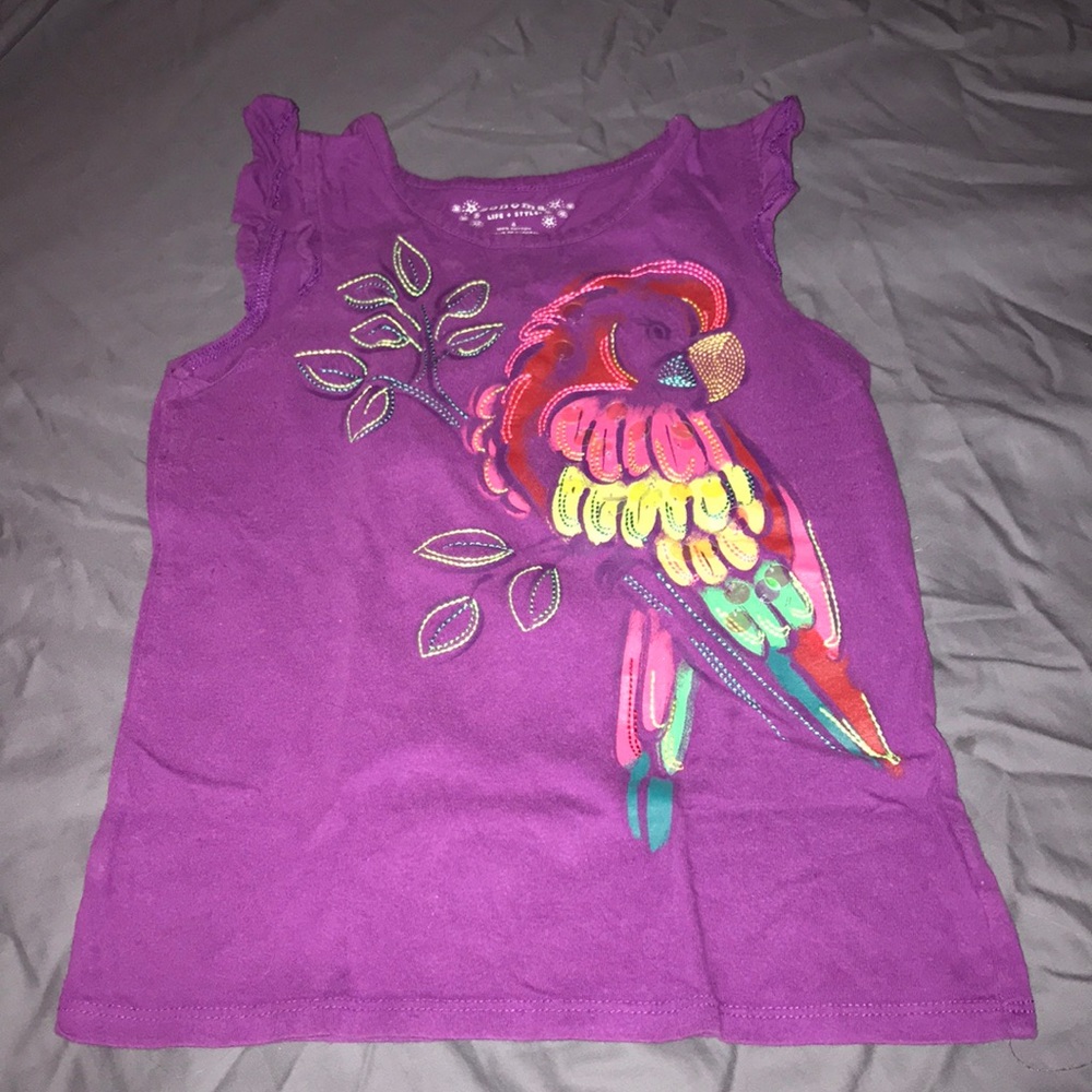 Kids purple parrot tank